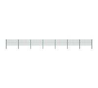 VIDAXL - Pannello Di Recinzione Con Pali In Ferro 11,9x0,8 M Verde