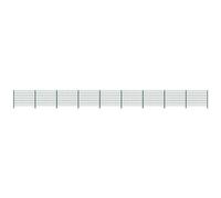 VIDAXL - Pannello Di Recinzione Con Pali In Ferro 15,3x1,2 M Verde