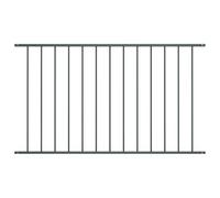 vidaXL Pannello di Recinzione con Pali Robusto Durevole Struttura Divisorio Esterni Recinto Giardino in Acciaio Verniciato 1,7x1,25 m Antracite