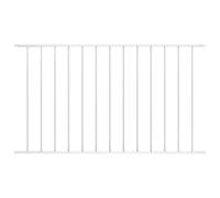 vidaXL Pannello di Recinzione con Pali Robusto Durevole Struttura Divisorio Esterni Recinto Giardino in Acciaio Verniciato 1,7x0,75 m Bianco