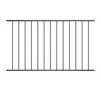 vidaXL Pannello di Recinzione con Pali Robusto Durevole Struttura Divisorio Esterni Recinto Giardino in Acciaio Verniciato 1,7x0,75 m Nero
