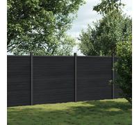 vidaXL Pannello di Recinzione Grigio 353x186 cm in WPC