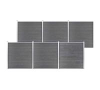 vidaXL Pannello di Recinzione in WPC 1045x186 cm Grigio