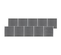 vidaXL Pannello di Recinzione in WPC 1737x186 cm Grigio