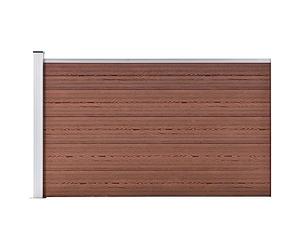 vidaXL Pannello di Recinzione in WPC 175x105 cm Marrone
