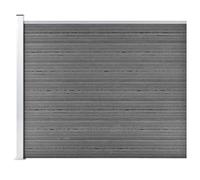 vidaXL Pannello di Recinzione in WPC 175x146 cm Grigio