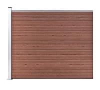 vidaXL Pannello di Recinzione in WPC 175x146 cm Marrone