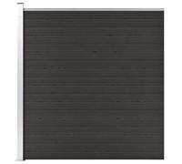 vidaXL Pannello di Recinzione in WPC 175x186 cm Nero