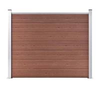vidaXL Pannello di Recinzione in WPC 180x146 cm Marrone