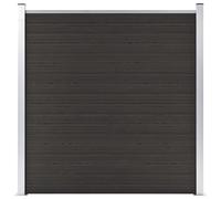 vidaXL Pannello di Recinzione in WPC 180x186 cm Nero
