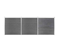 vidaXL Pannello di Recinzione in WPC 526x186 cm Grigio