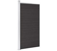 vidaXL Pannello di Recinzione in WPC 95x186 cm Nero