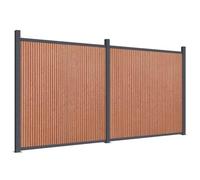 vidaXL Pannello di Recinzione Marrone 353x186 cm in WPC