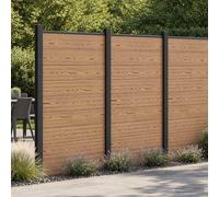 vidaXL Pannello di Recinzione WPC e Alluminio Marrone