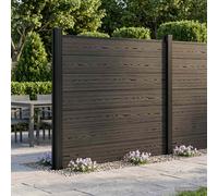 vidaXL Pannello di Recinzione WPC e Alluminio Nero