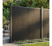 vidaXL Pannello di Recinzione WPC e Alluminio Nero,