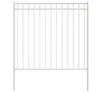 vidaXL Pannello di recinzione da giardino, in metallo, bianco, per esterni, per la privacy, in acciaio, 1,7 m x 1,5 m, facile da montare