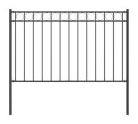 vidaXL Pannello di recinzione da giardino in metallo grigio, 1,7 x 1 m, durevole, resistente ai raggi UV, decorazione per esterni con design elegante e moderno, installazione semplice inclusa