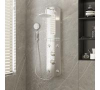 vidaXL Pannello Doccia 25x43x110 cm Argento