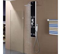 Pannello Doccia in Vetro 18x42,1x120 cm Nero