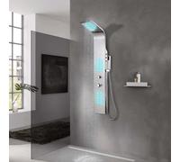 vidaXL Pannello Doccia in Acciaio Inossidabile Curvo