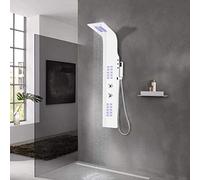 vidaXL Pannello Doccia in Alluminio 20x44x130 cm Bianco