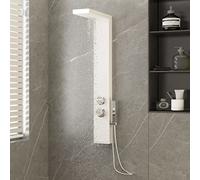 vidaXL Pannello Doccia in Alluminio Bianco