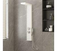 vidaXL Pannello Doccia in Alluminio Bianco