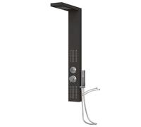 vidaXL Pannello Doccia in Alluminio Nero