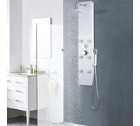 Pannello Doccia in Vetro 25x44,6x130 cm Bianco