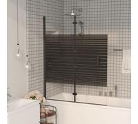 vidaXL Pannello Doccia Pieghevole in ESG 100x140 cm Nero