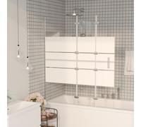vidaXL Pannello Doccia Pieghevole in ESG 120x140 cm Bianco