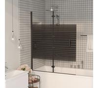 vidaXL Pannello Doccia Pieghevole in ESG 120x140 cm Nero