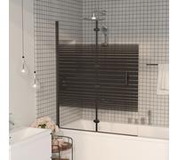 vidaXL Pannello Doccia Pieghevole in ESG 120x140 cm Nero