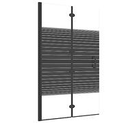 vidaXL Pannello Doccia Pieghevole in ESG 80x140 cm Nero