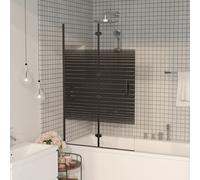 vidaXL Pannello Doccia Pieghevole in ESG 80x140 cm Nero
