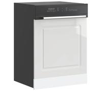 vidaXL Pannello Lavastoviglie Kalmar Bianco Lucido 60x1,5x67 cm