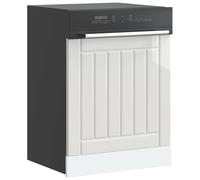 vidaXL Pannello Lavastoviglie Lucca Bianco Lucido in Legno Multistrato