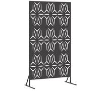 vidaXL Pannello di Recinzione in Metallo Nero Metallo Grande