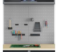 vidaXL Pannello per attrezzi 2 pcs Grigio 100 x 1 x 80 cm