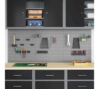 vidaXL Pannello per attrezzi 3 pz Grigio 150 x 1 x 60 cm