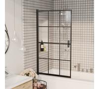 vidaXL Pannello per Box Doccia in ESG 80x140 cm Nero