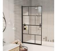 vidaXL Pannello per Box Doccia in ESG 80x140 cm Nero