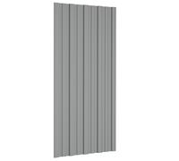 vidaXL Pannello per tetto 12 pcs Grigio 100 x 45 cm Acciaio zincato