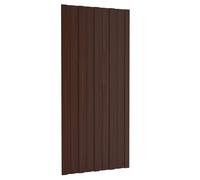 vidaXL Pannello per tetto 12 pcs Marrone 100 x 45 cm Acciaio zincato
