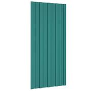 vidaXL Pannello per tetto 12 pcs Verde 100 x 45 cm Acciaio zincato