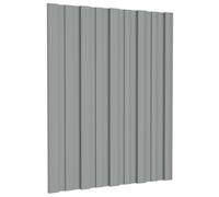 vidaXL Pannello per tetto 36 pcs Grigio 60 x 45 cm Acciaio zincato
