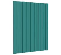 vidaXL Pannello per tetto 36 pcs Verde 60 x 45 cm Acciaio zincato