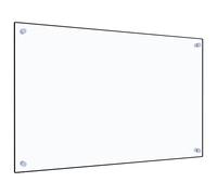 vidaXL Pannello posteriore della cucina, resistente al calore, antigraffio, decorazione da parete, sistema di piastrelle, protezione dagli schizzi, trasparente, 80 x 50 cm, in vetro temperato
