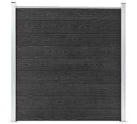 vidaXL Pannello Recinzione per Esterni con Pali Robusto Elegante Barriera da Giardino Recinto Intimità Sicurezza in WPC 180x186 cm Grigio